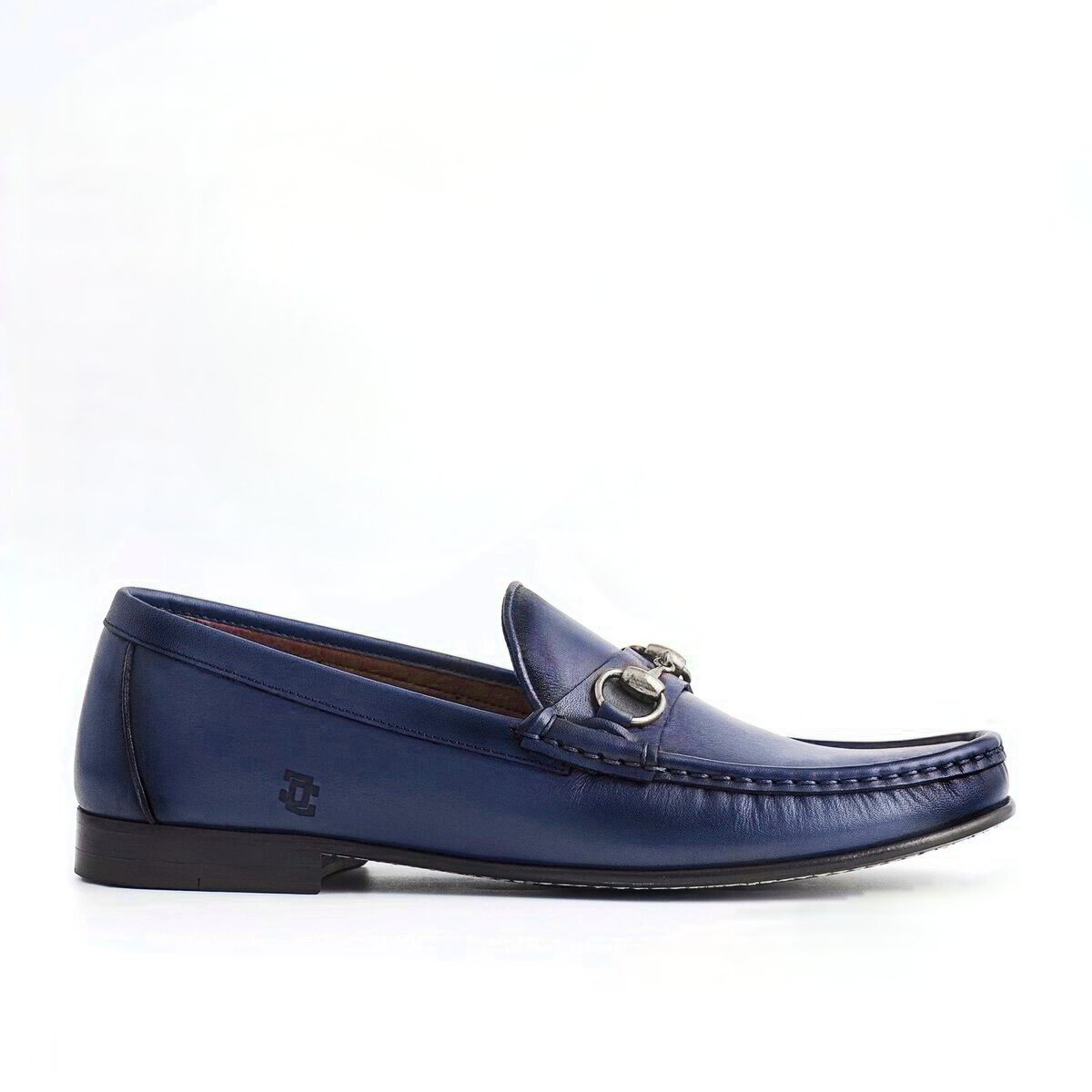 Cuero Blue Loafers by Juyi Calton