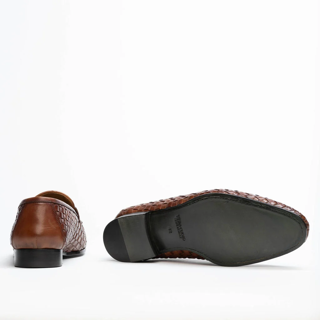 Men's Palermo Brown Handwoven Loafer — view 2