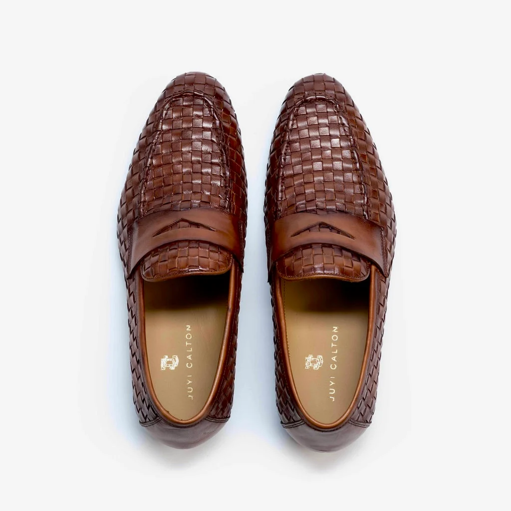Men's Palermo Brown Handwoven Loafer — view 3