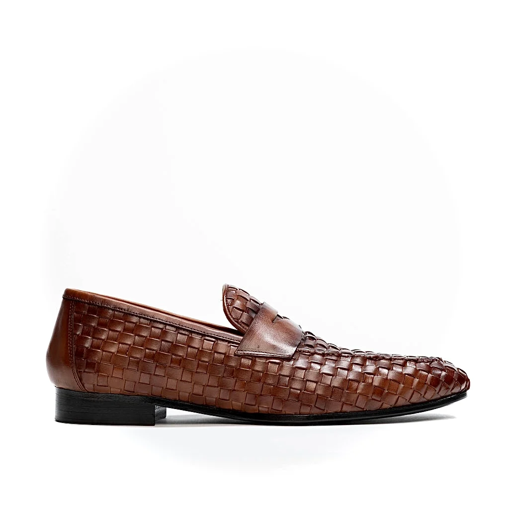 Men's Palermo Brown Handwoven Loafer
